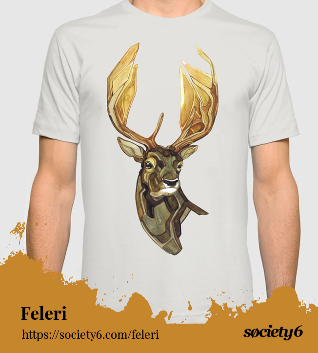 FeleriSketches - deer - T-shirt